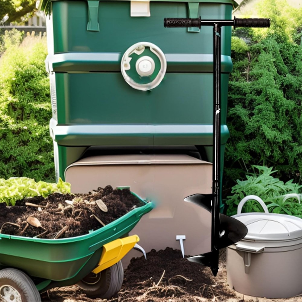 Compost Turner Aerator,Compost Stirrer Tool Outdoor Composting Manual Compost
