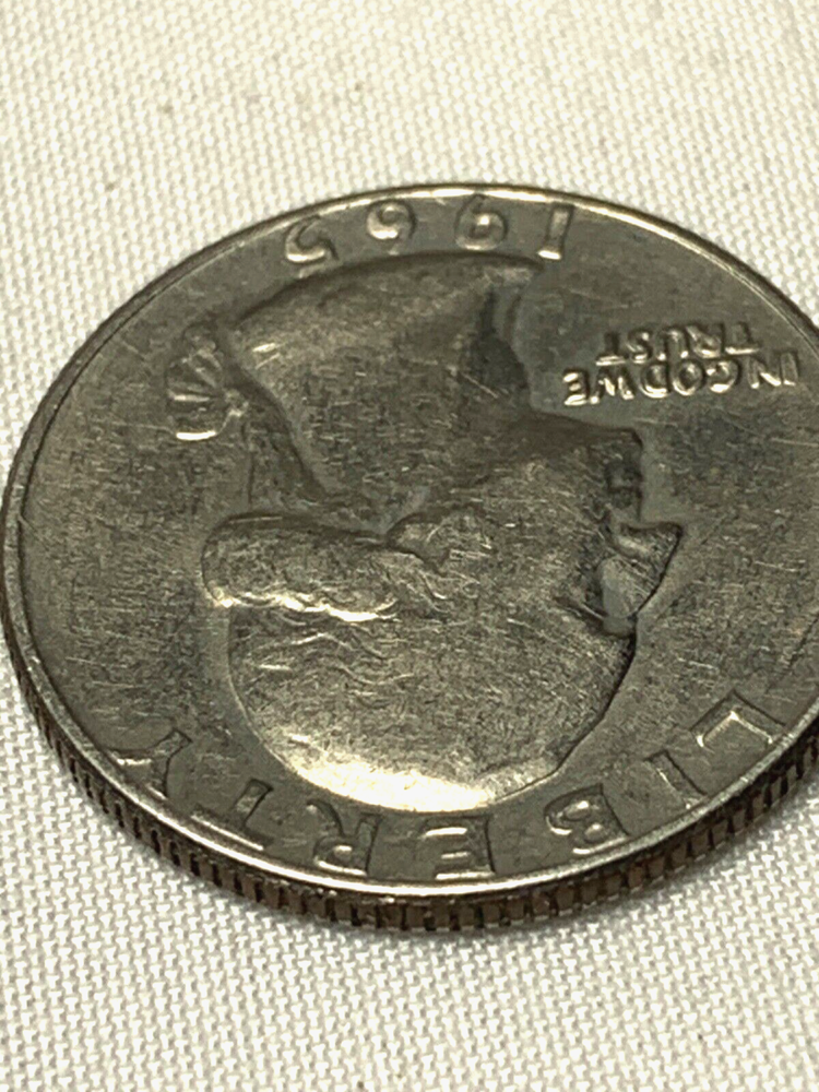 1965 quarter p mint mark error
