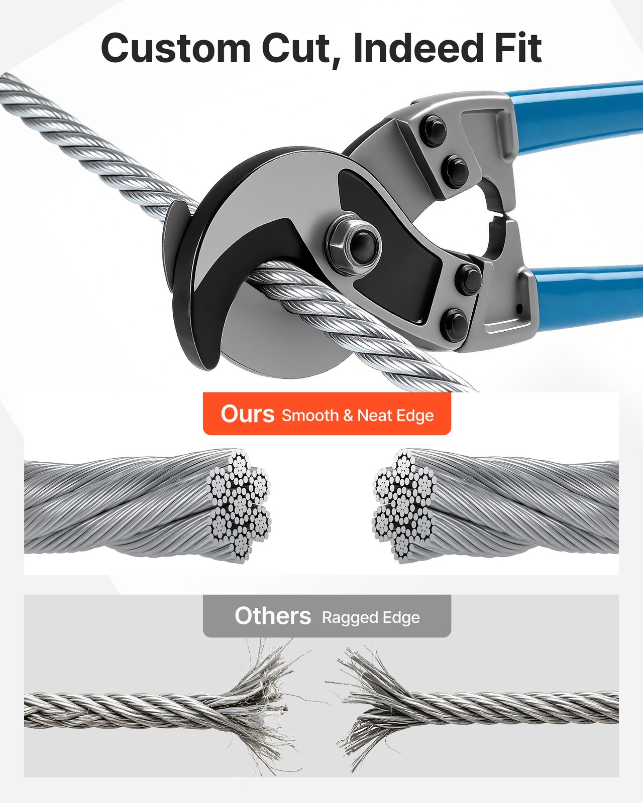 VEVOR Galvanized Carbon Steel Cable 1/4 in 7 x 19 Wire Rope 250 ft Cable Railing