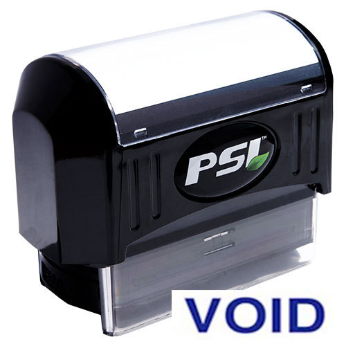 VOID Pre-Inked PSI Rubber Stamp (BLUE)