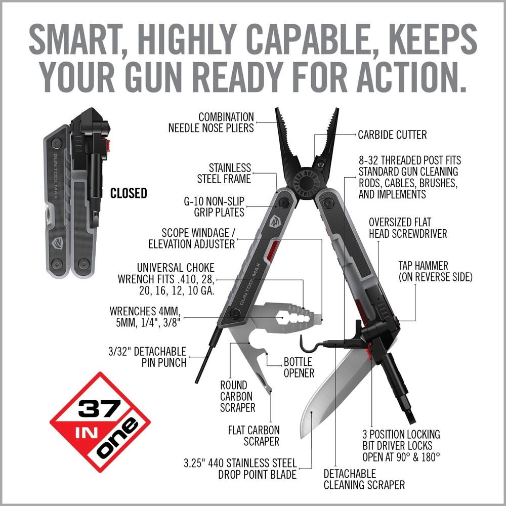 Real Avid Gun Tool Max - 37-in-1 Multitool for Gunsmithing