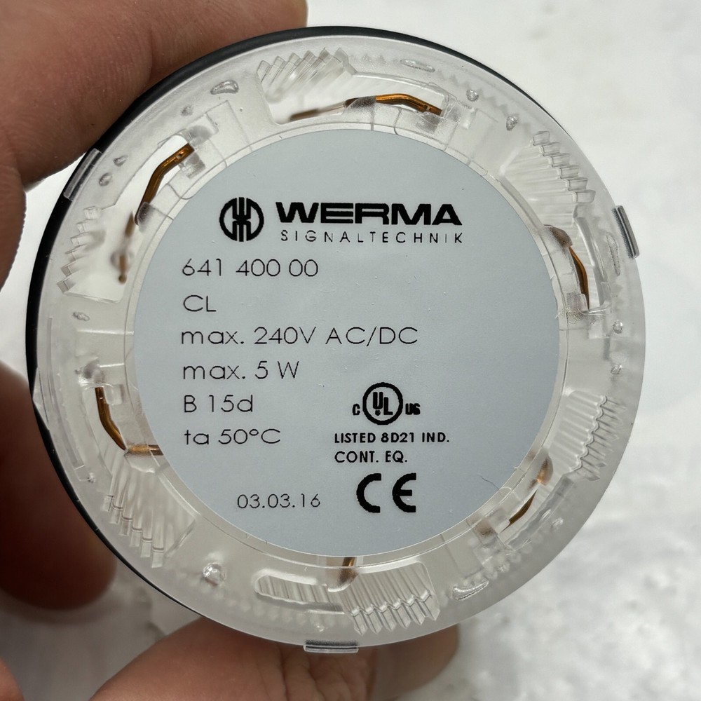 Werma, 641 400 00, Light Element Stack Beacon 12-240vac Clear Tower Lamp ⭐