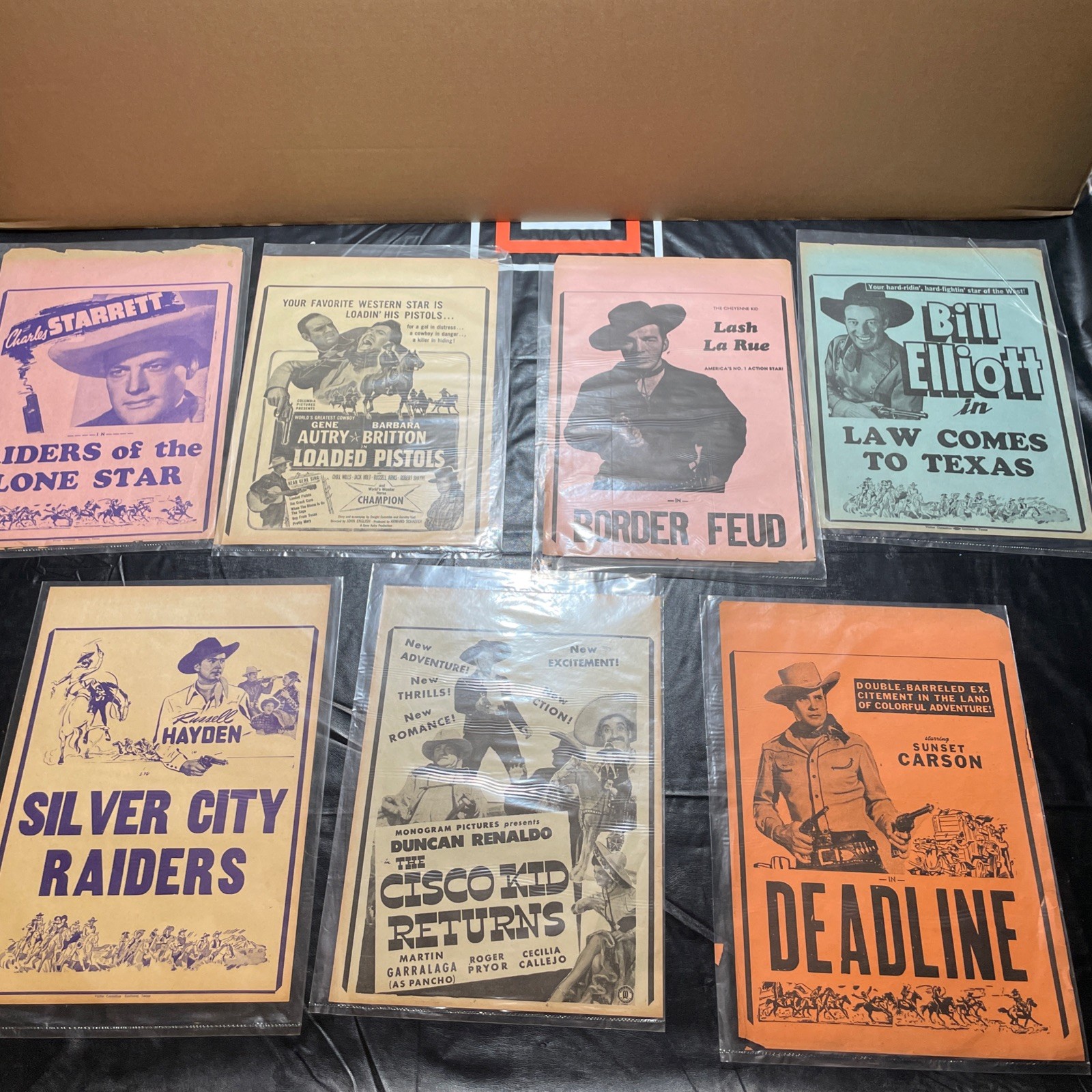 31 Original Vintage 1940s Movie Heralds Posters Western Cowboy Lot