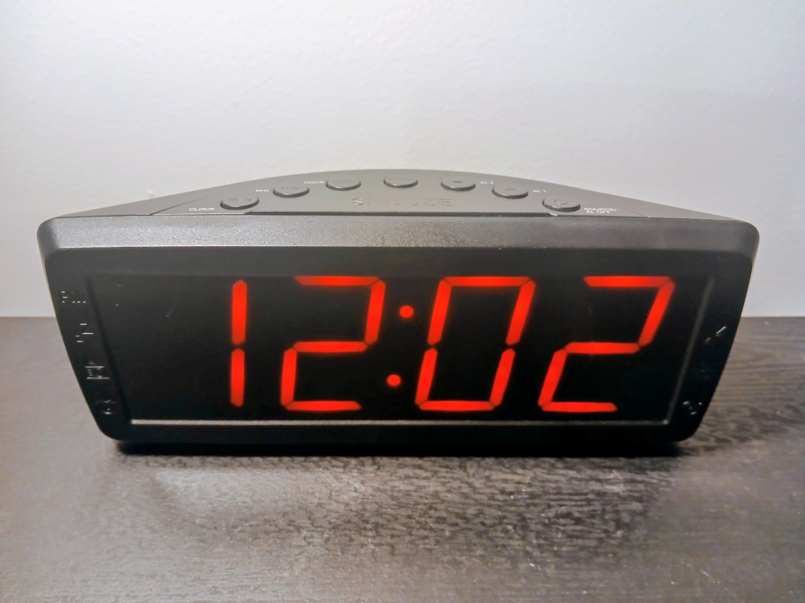 Walmart Digital clock Am/Fm radio blk100008726 Big Number Red Led Large Display