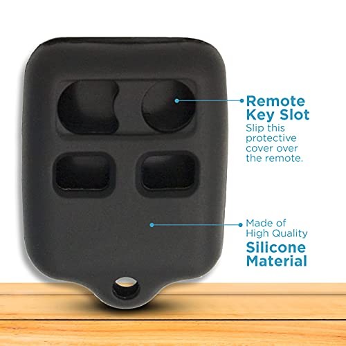 Replacement for New Silicone Cover Protective Case for 4 Button Remote Black