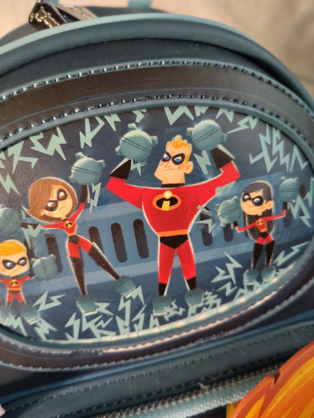 Loungefly Disney Pixar the Incredibles Syndrome Mini Backpack/bag Glows NWT