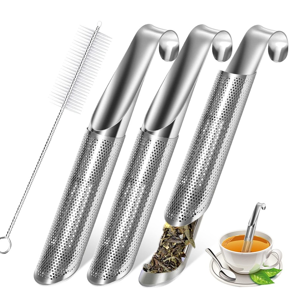 3 Pcs Tea Infuser and 1 Brush, tea diffusers for loose teaTea Infuser for Loo...
