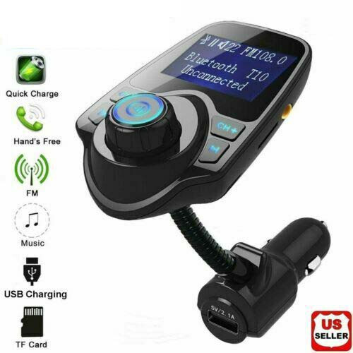 Bluetooth Wireless Car FM Transmitter AUX Stereo Receiver Adapter 2 USB Charger