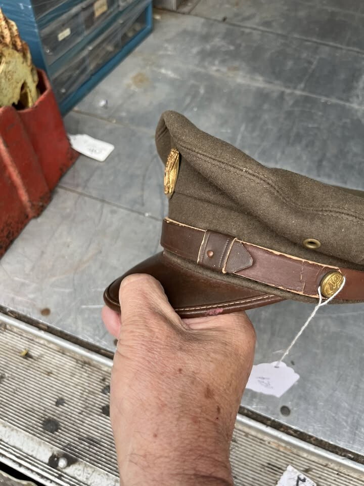 U.S. WWII Military Hat with personalized tag inside