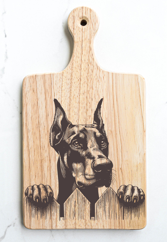 Doberman Cutting Cheese Board
