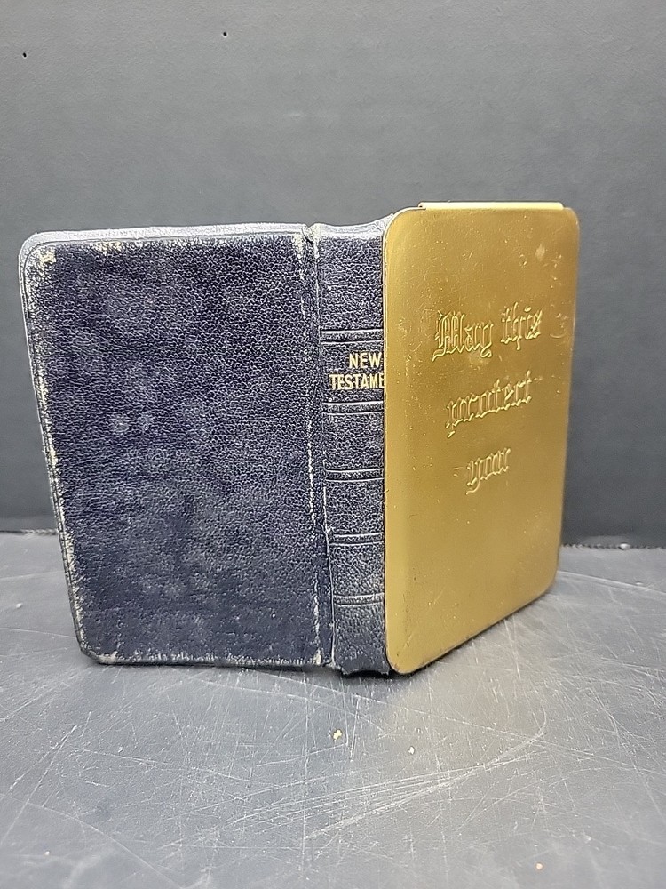 WWII Bible - Metal cover - May This Protect You