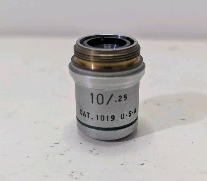10X AO Plan Achro Objective CAT 1019 Microscope American Optical 10/.25