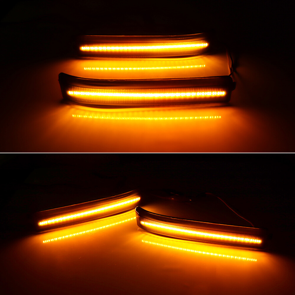 For 09-14 Ford F-150 Smoked LED Side Mirror Turn Signal Marker Reflector Lights