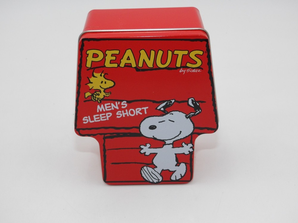 Peanuts Snoopy Men's Sleep Shorts Empty Tin