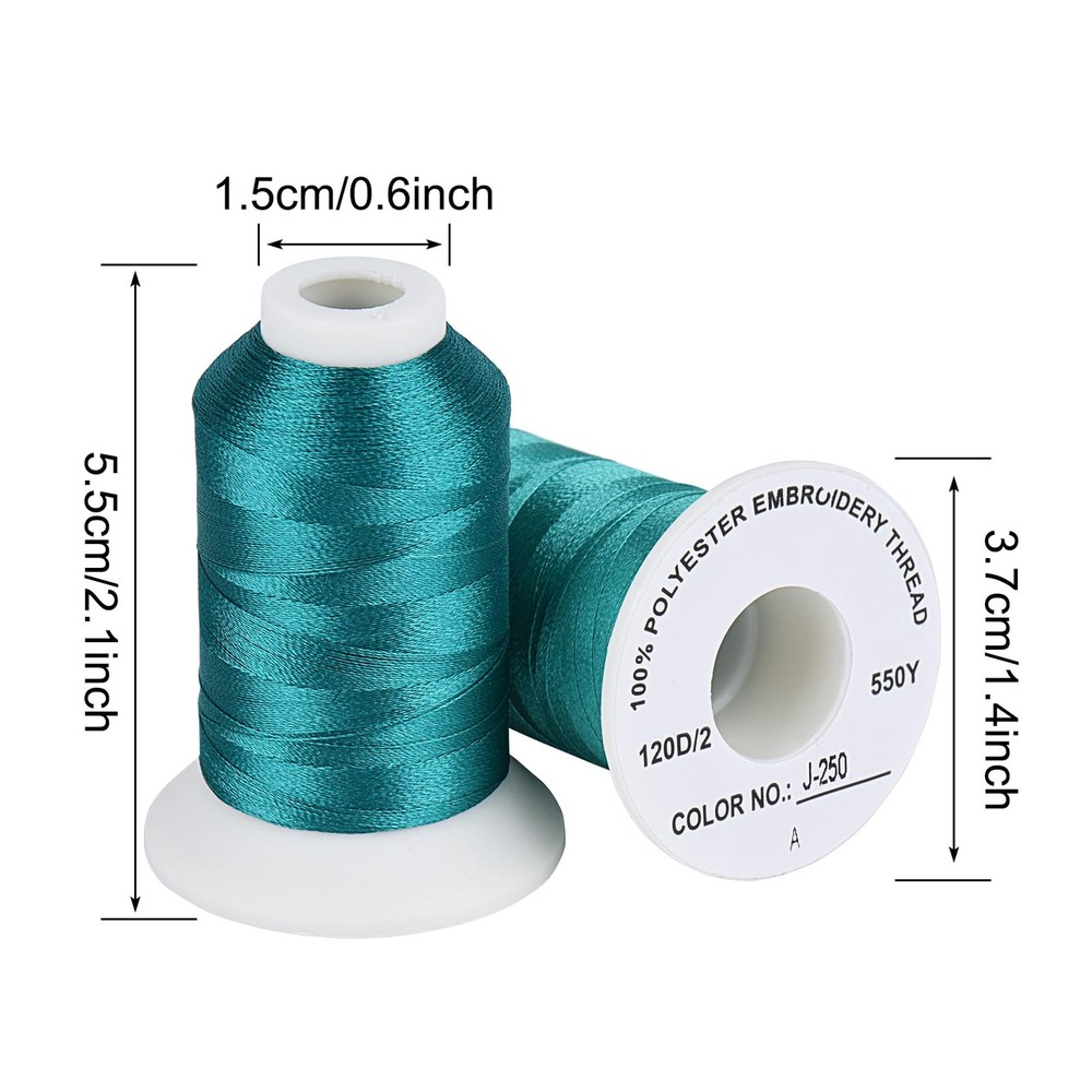 28 Assorted Colors Embroidery Machine Thread Kit 550Y Each Polyester Spools