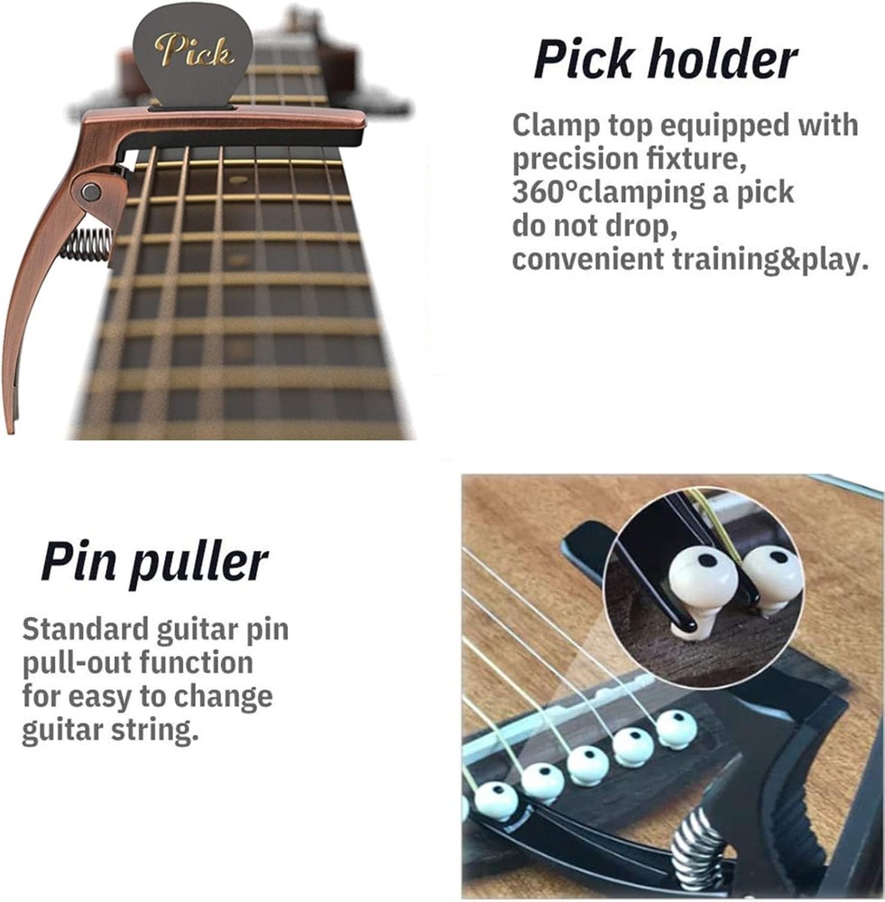 Modern 3in1 Guitar Capo & Picks Bundle - Advanced Performance Accessories