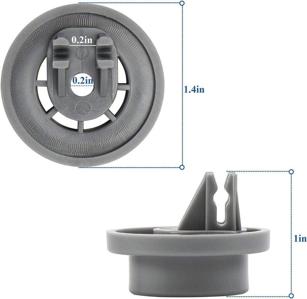 8-Pack DD66-00023A Rollers Rack for Samsung Dishwasher Wheels Lower Rack Replace