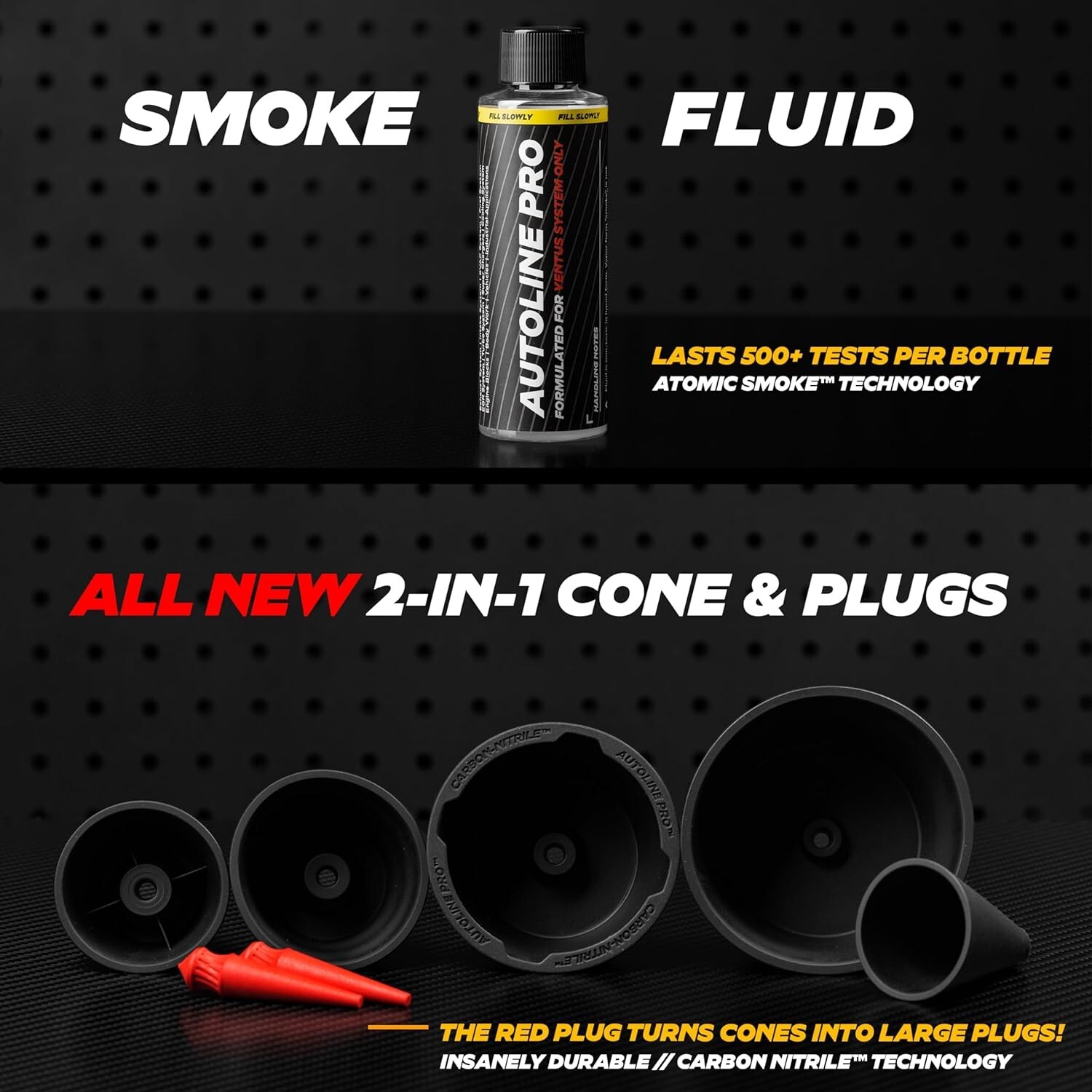 Ventus Automotive Smoke Machine, Li-Ion Battery, Compressor, Leak Size Flowmeter