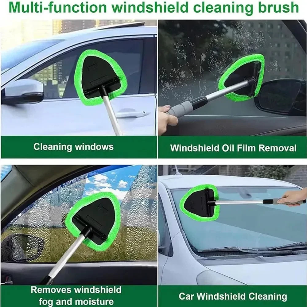 1 Pc Telescopic Car Window Cleaner Extendable Microfibre Windshield Brush Tool
