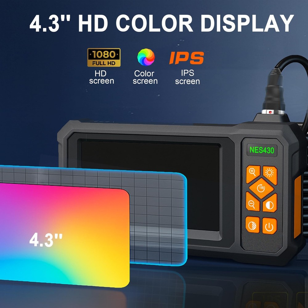 Inspection Endoscope Camera with Light, 1080P HD Borescope Camera with Light,...