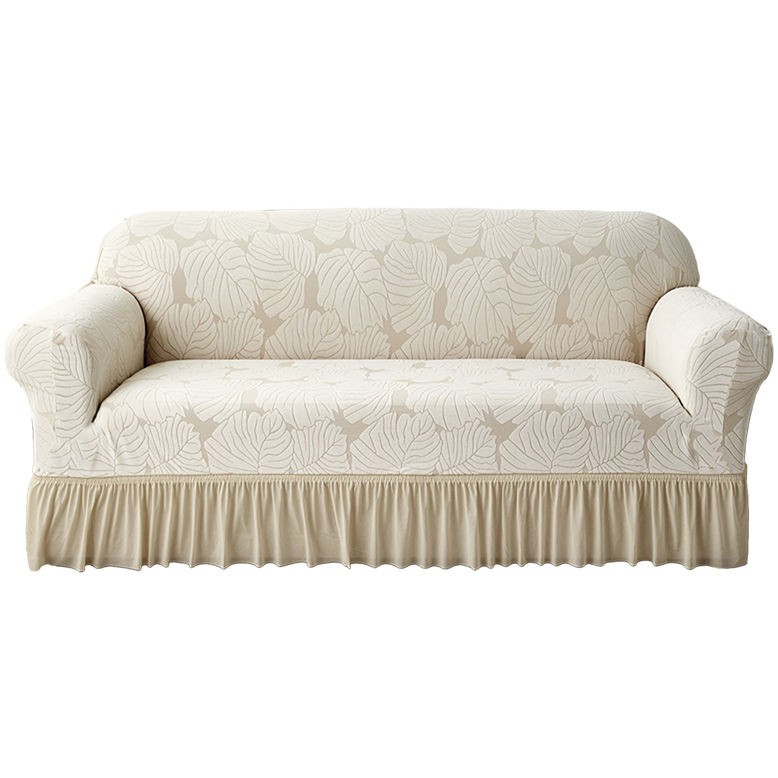 Super Stretch Sofa Slipcover w/ Skirt Jacquard Spandex Couch Covers 1/2/3/4 Seat