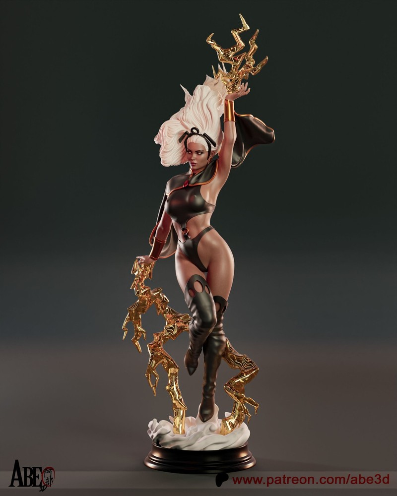 Storm (1) Unpainted 1/6 resin model kit and base abe