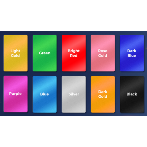 Custom Personalized Laser Engraved Metal Business Cards .20mm .45mm .80mm thick