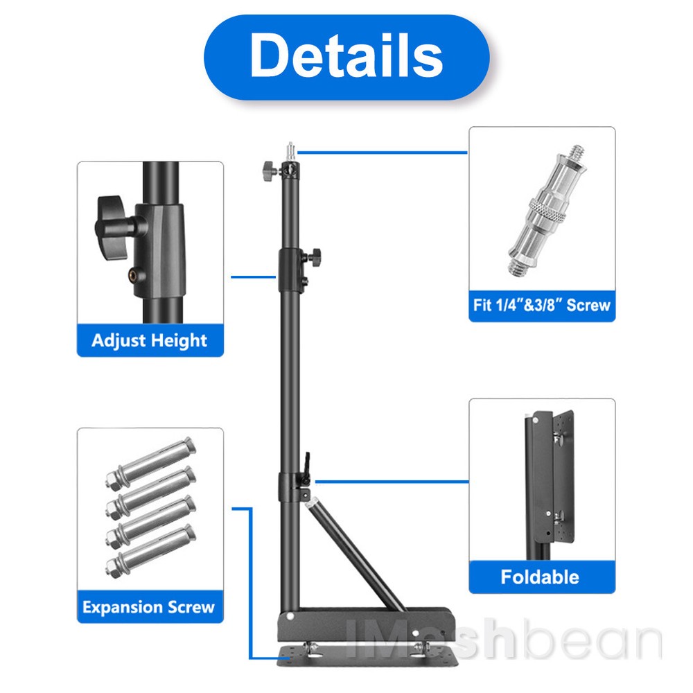 New 71" Triangle Wall Mount Boom Arm Stand for Light Umbrella Softbox Studio