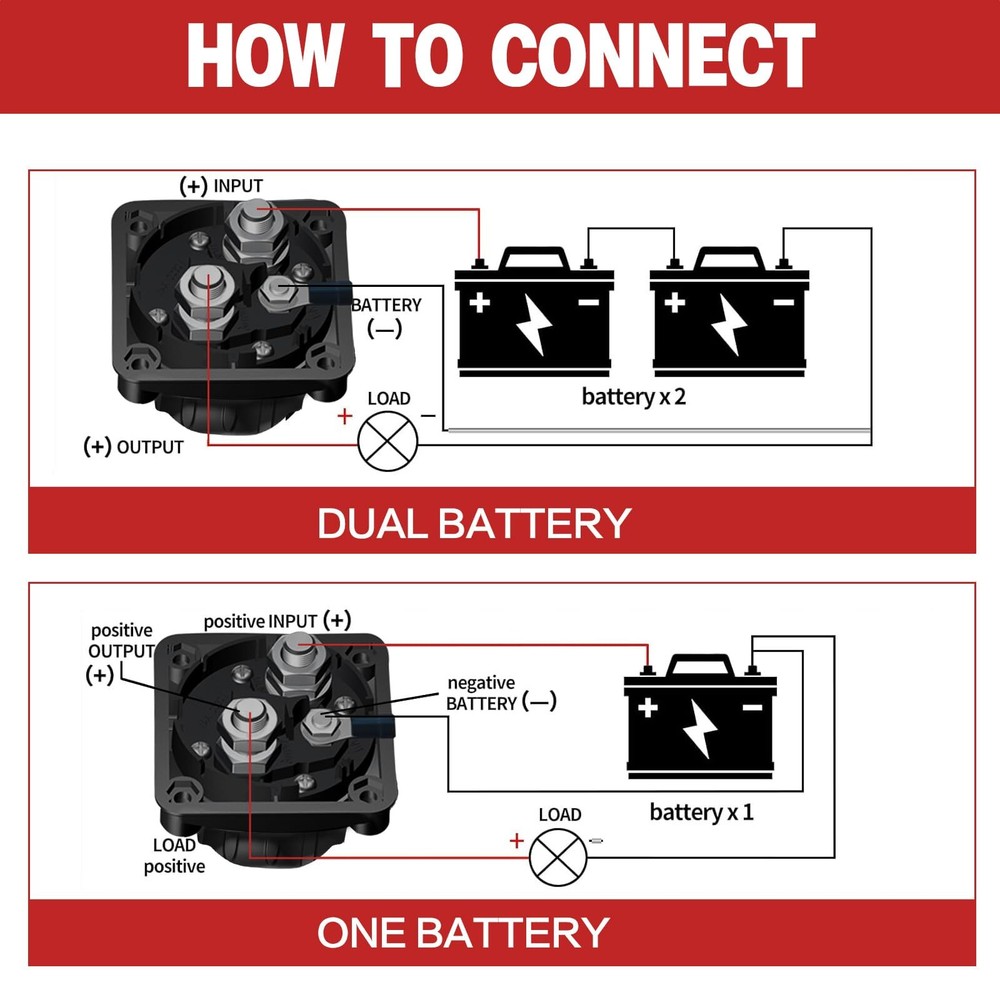 VSTM Upgrade Battery Disconnect Switch with Digital Voltage Display DC 5-60V ...