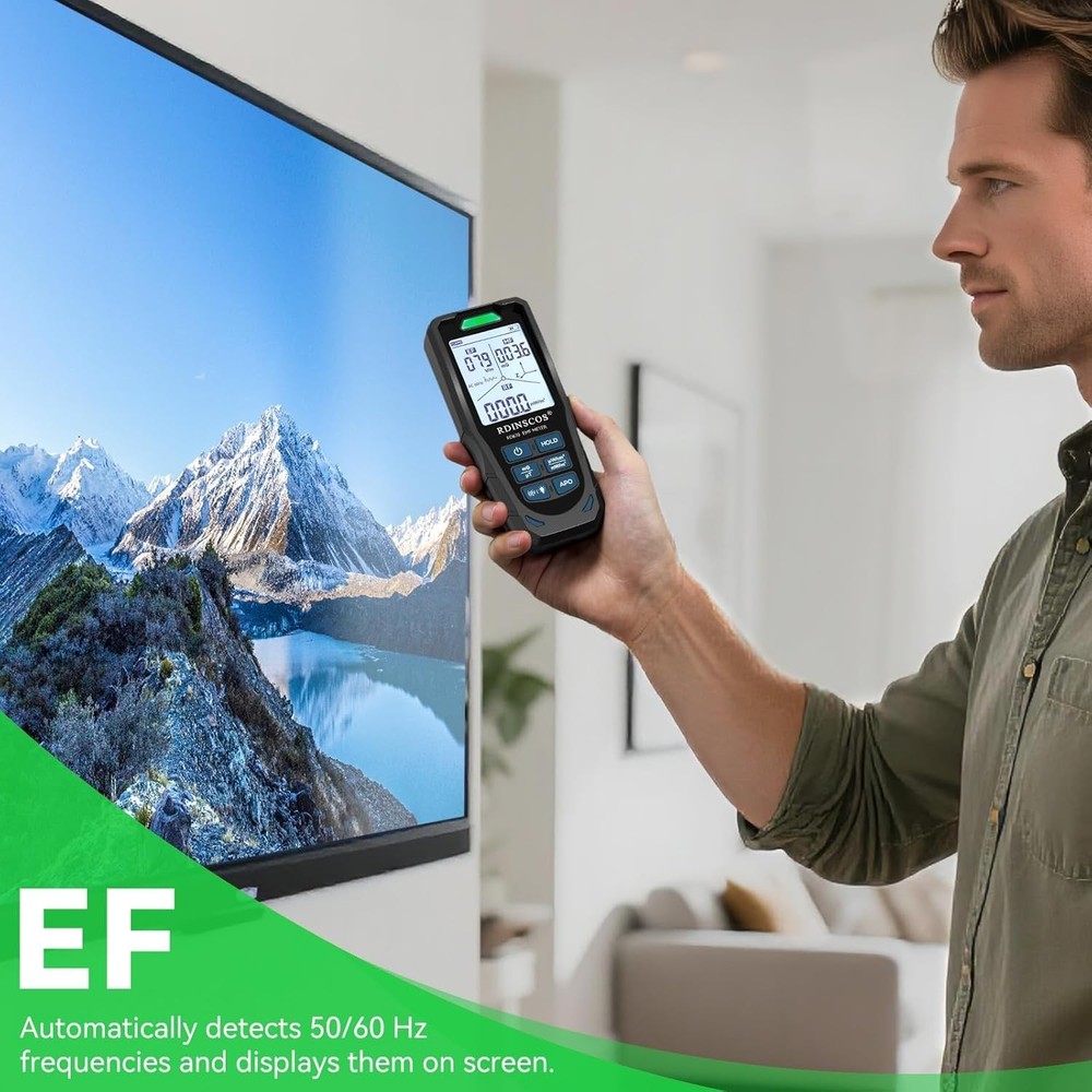 Multi-Sensor EMF Detector for Electric & RF Fields - Instant Alerts & Mute Mode