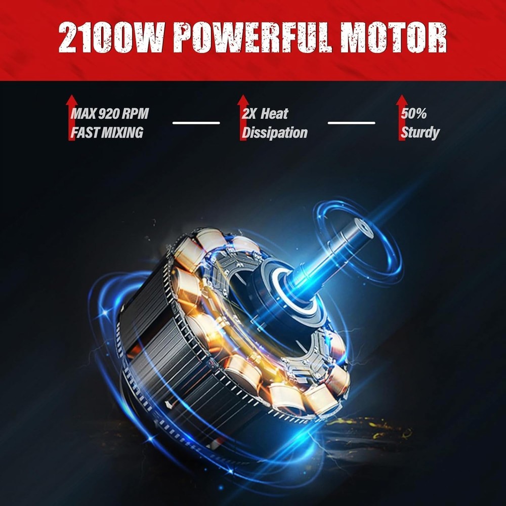 Lightweight Cement Mixer with Automatic Shut-Off and Easy Operation Features