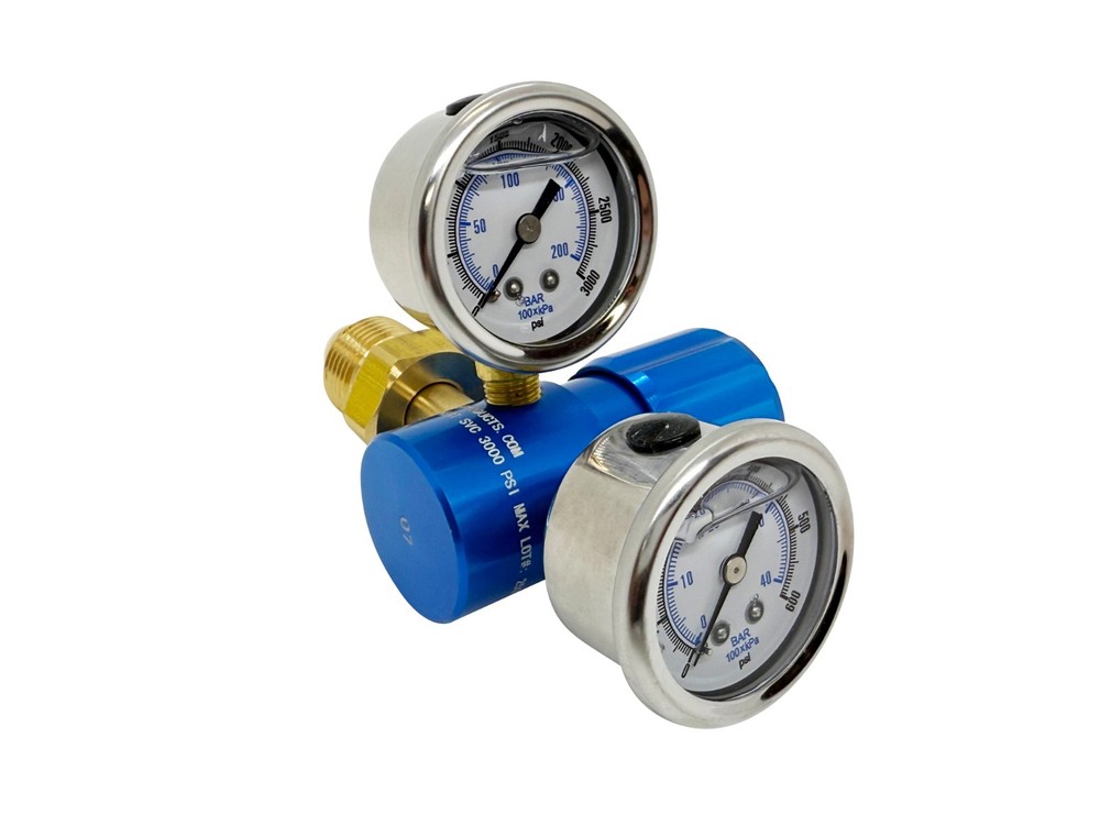 400PSI Adjustable Flow Nitrogen Regulator with Liquid Filled Gauges