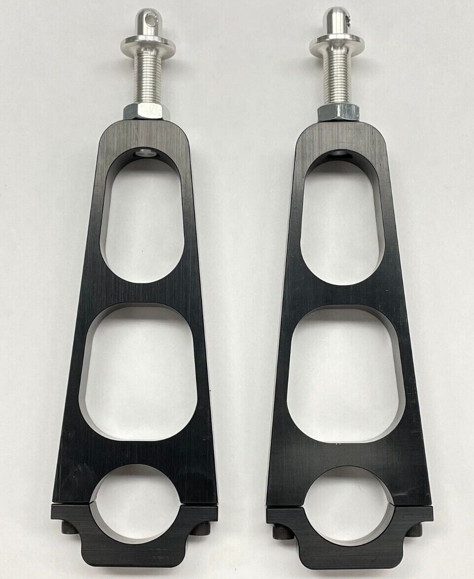 Hood Pin Mounts PAIR 6.5" tall Clamp-On 1-1/2 Tube with Hood Pin