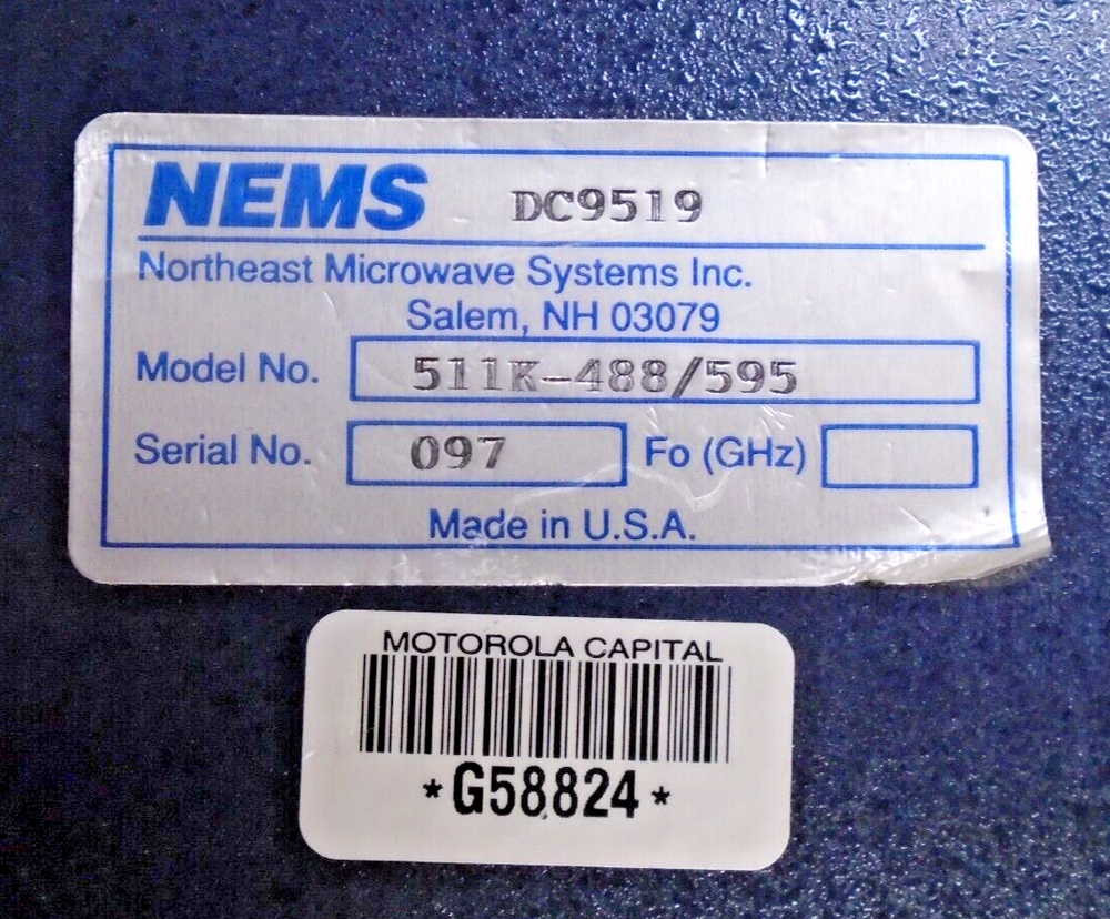 NEMS Northeast Microwave Systems Programmable Attenuator | DC9519 | 511K-488/595