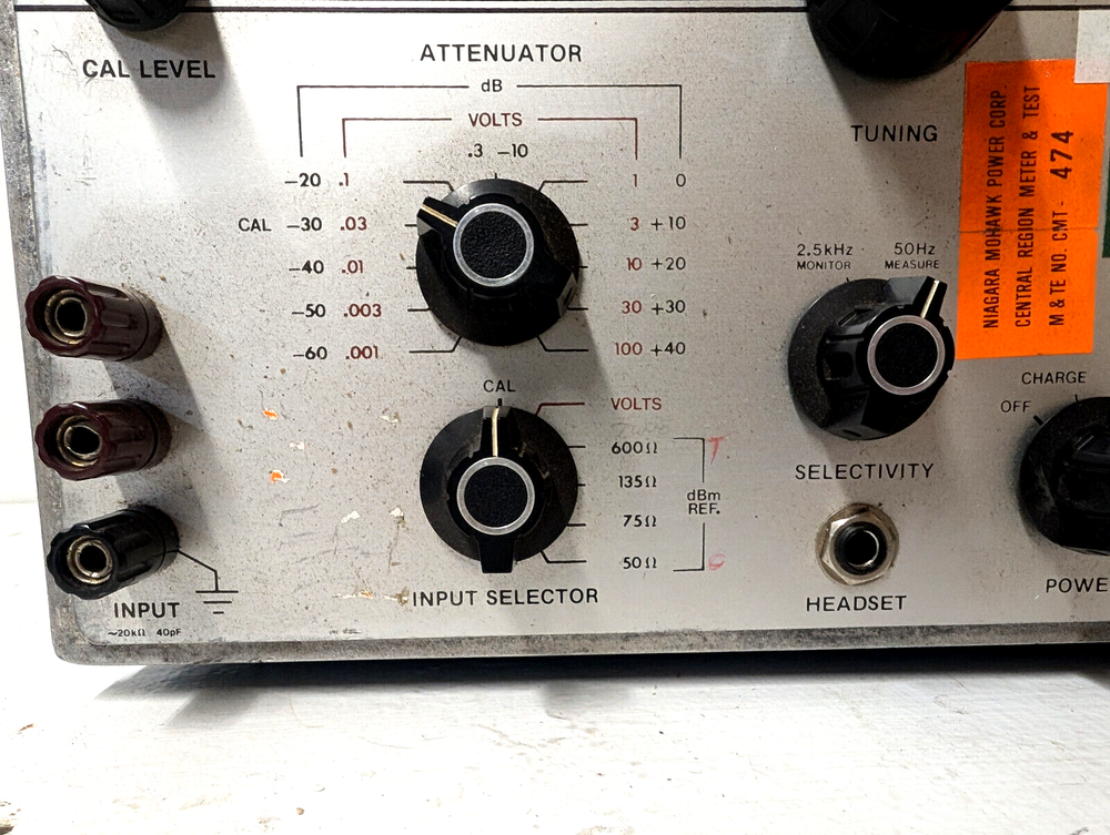 Rycom Instruments 6021A ~ Selective Levelmeter, Powers On, See Pictures