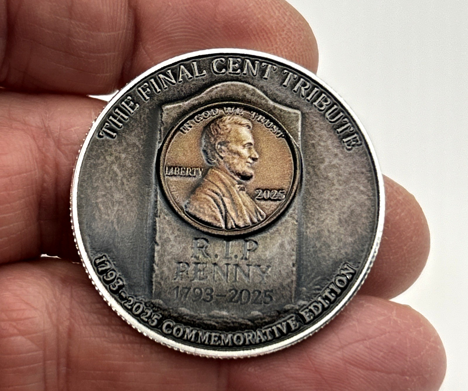 The *Final Cent Tribute* 1793 -2025 - R.I.P. Penny Commemorative Coin Medal