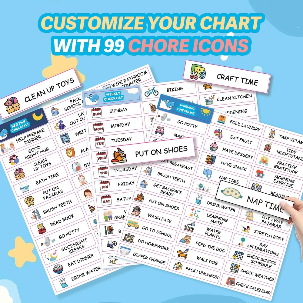 Chore Stickers for Kids Chore Chart Routine Chart