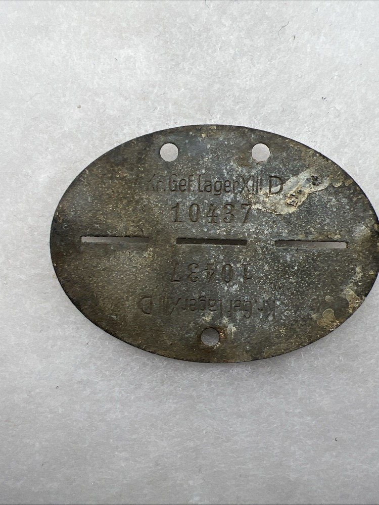 WW2 German Prisoner Of War POW Tag US Early Style (CC870