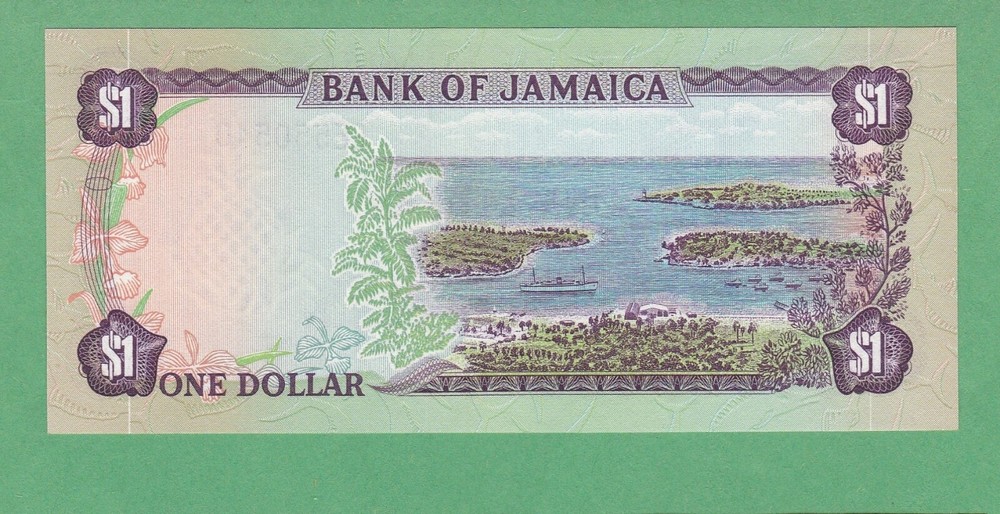 Jamaica 1 Dollar Notes P-59b UNCIRCULATED