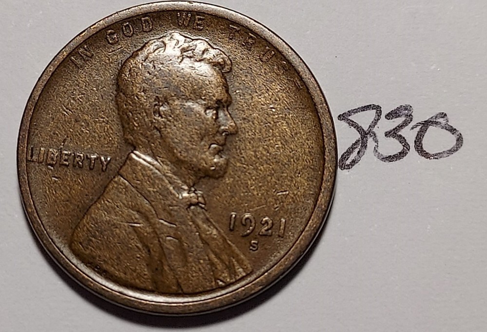 1921-S Lincoln Wheat Cent   #830