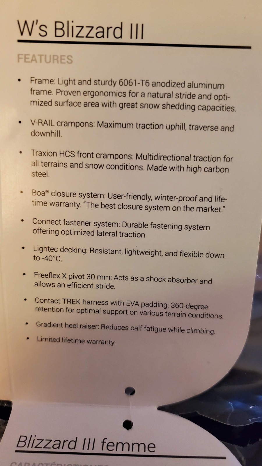 Louis Garneau Women's Blizzard III 822 Snowshoes, BOA, Navy (Users 80-160lbs)