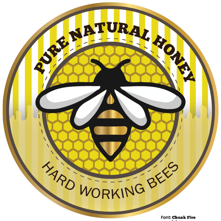 HONEY LABELS ROUND