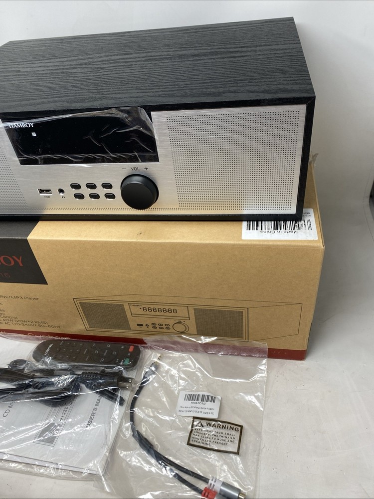 Tiamboy TB-816 Silver Black Remote Control CD Stereo Micro System NEW