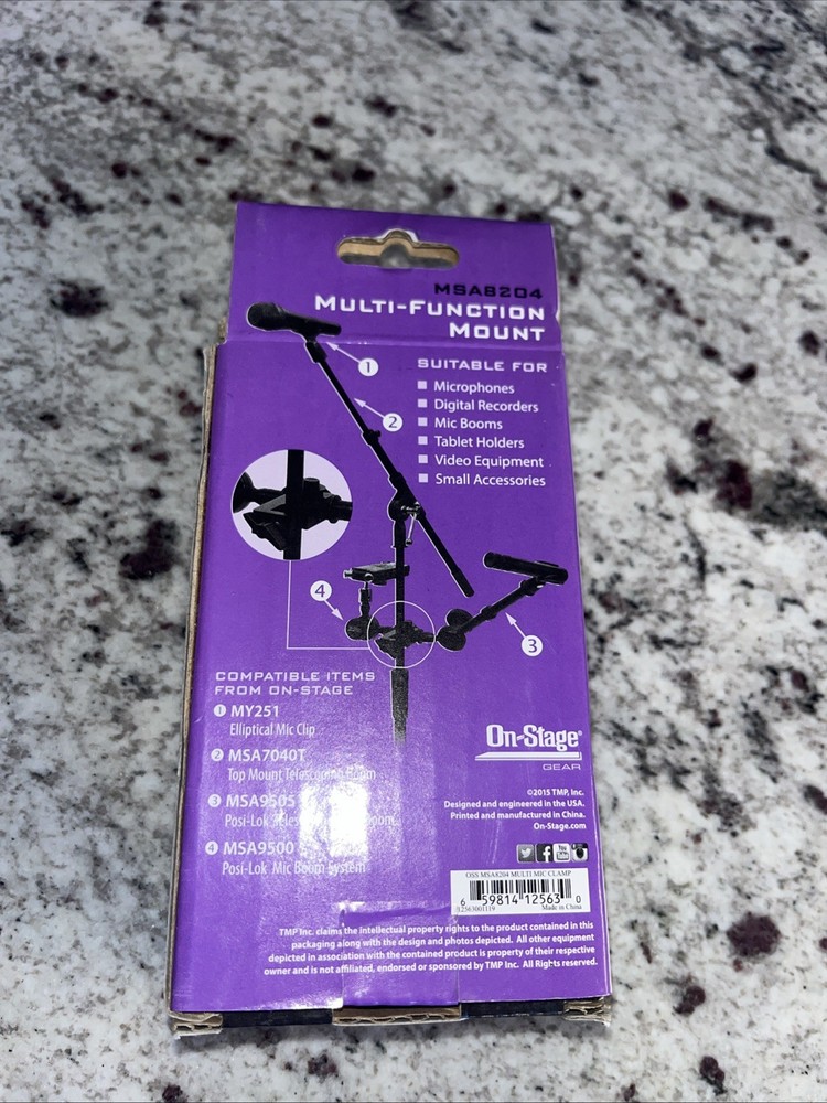 On-Stage MSA8204 U-Mount Multi-Function Mount w/ Large Clamp Auth Dealer!