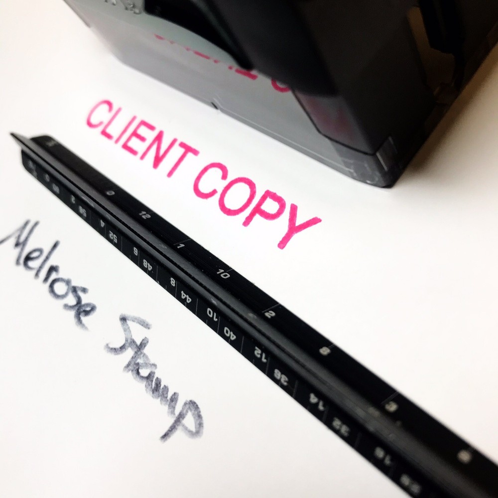 Client Copy Rubber Stamp Pink Ink Self Inking Ideal 4913