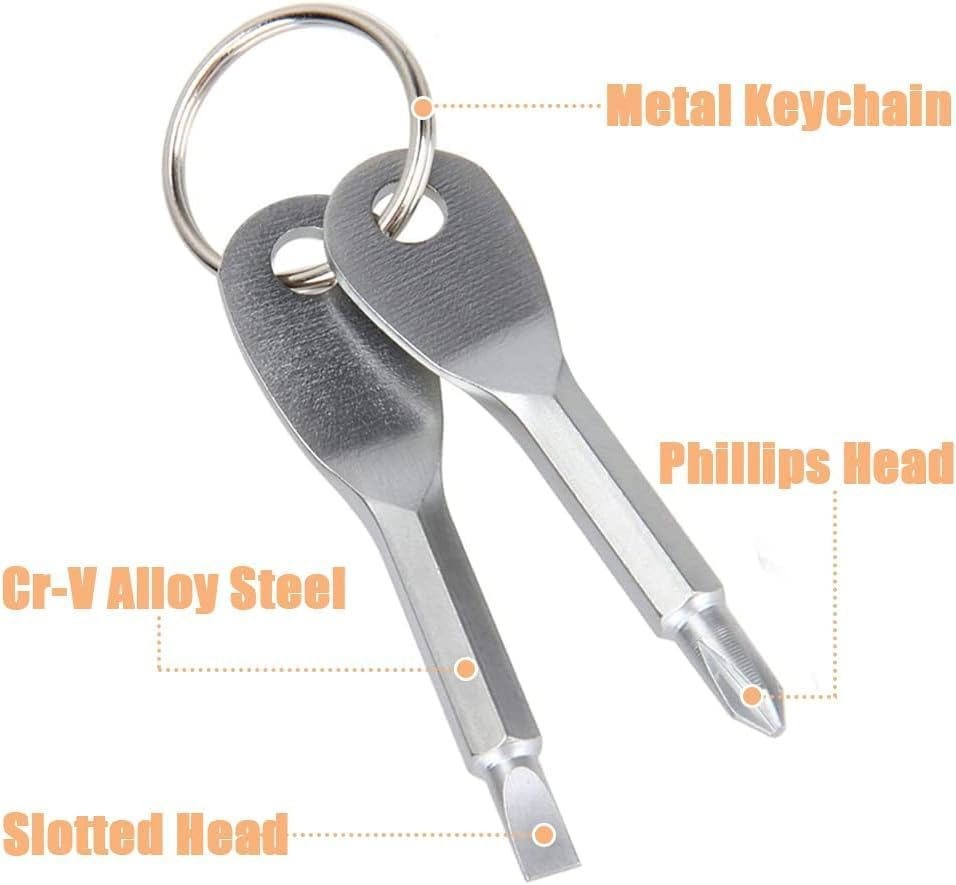 20Pcs Portable EDC Keychain Mini Screwdrivers Pocket Outdoor Multifunction Tools