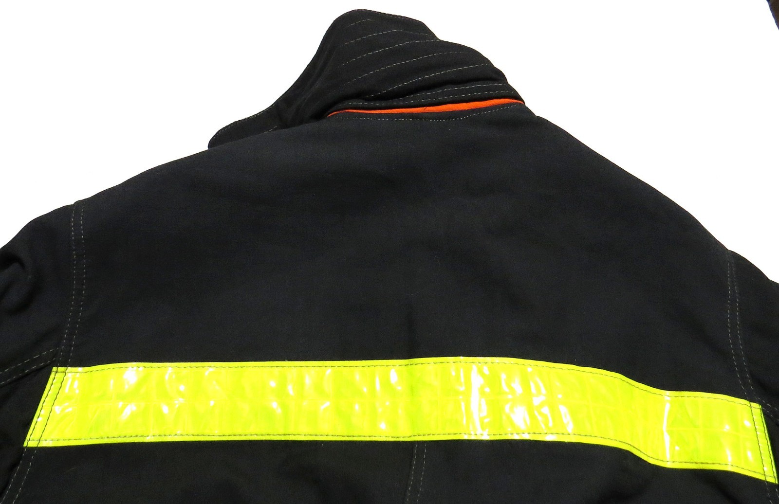 vtg Cairns & Brother 1986 BLACK TURNOUT Coat MED 40 Nomex 80s Fireman Reflectors