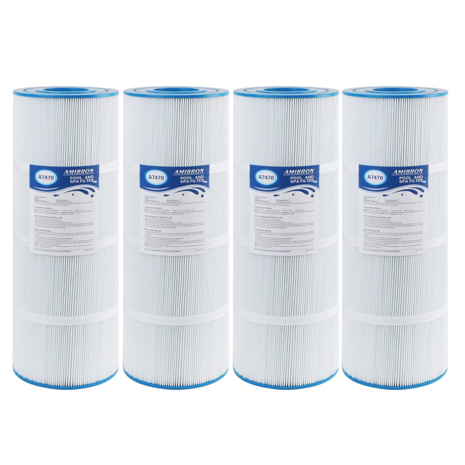 AmiBron C-7470 Pool Filter Replaces Pentair CCP320, PCC80-PAK4, FC-1976, 4pack