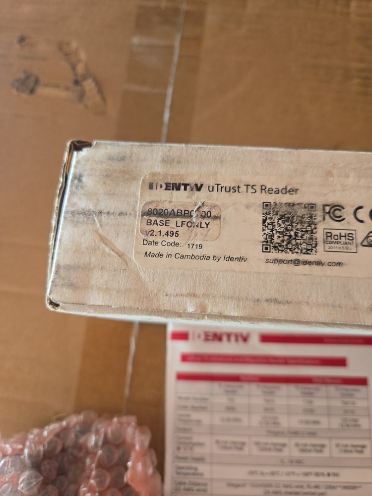 Identiv 8020ABP0000 uTrust TS Reader Wall Mount Base_LFonly Black New