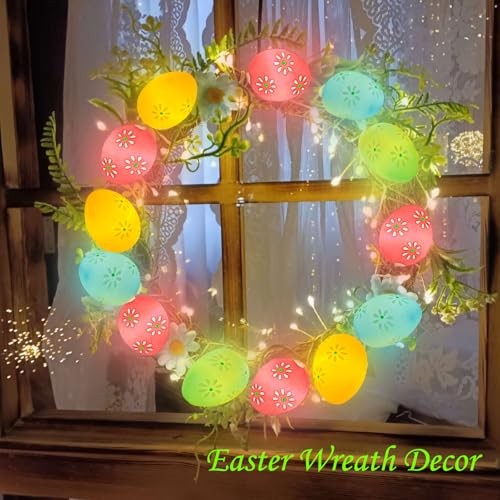 Easter Day Light String Lights Battery Operated with Timer 5.4Ft 10LED Egg